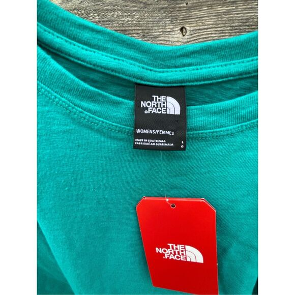 NWT The North Face size Large 100% cotton tee Jaden green - Picture 6 of 8